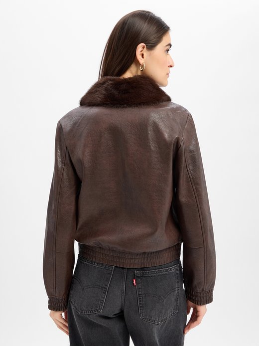 Damen Kunstlederjacke