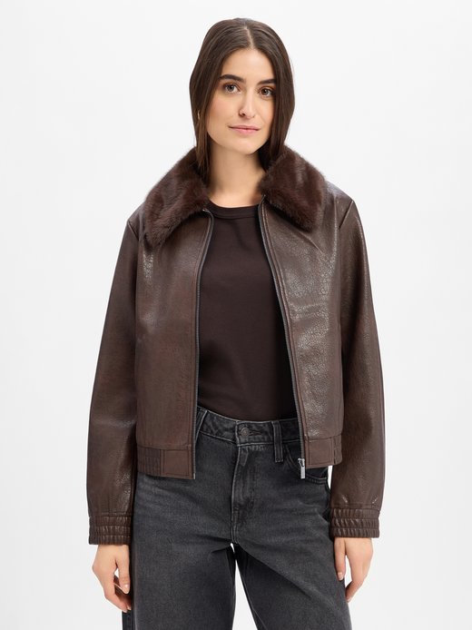 Damen Kunstlederjacke