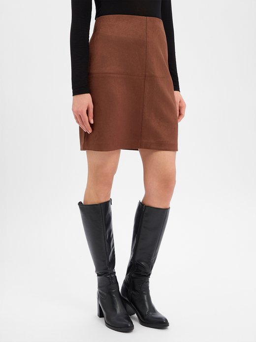 Damen Kunstlederrock