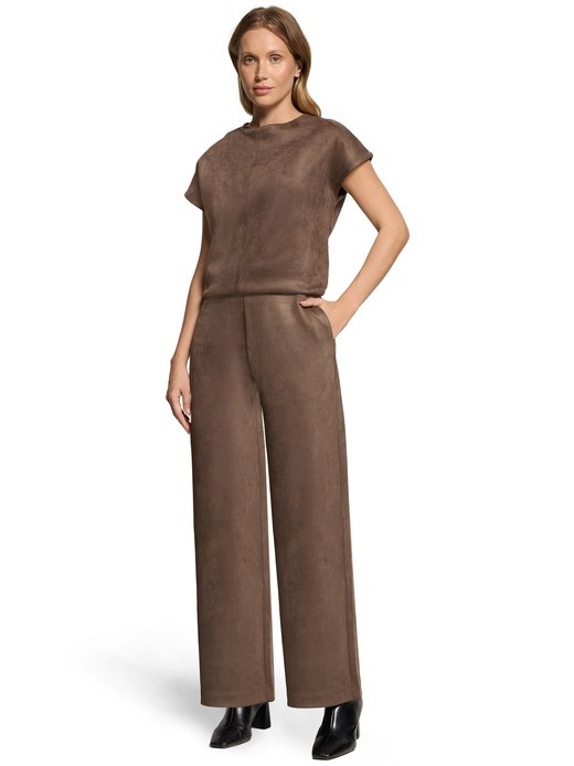 Damen Kunstledershirt