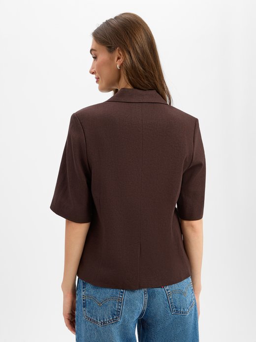 Damen Kurzarm-Blazer mit Leinen - Morven-M