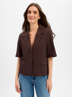 Damen Kurzarm-Blazer mit Leinen - Morven-M