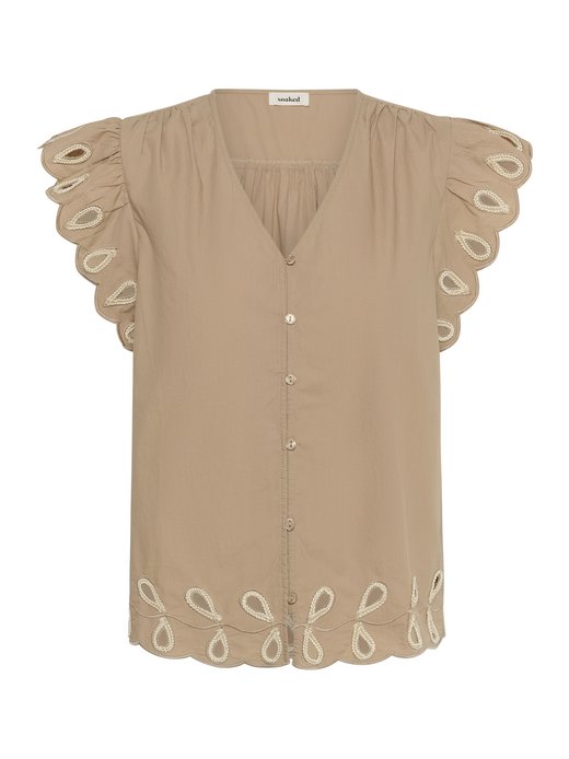 Damen Kurzarm-Bluse  - Amara