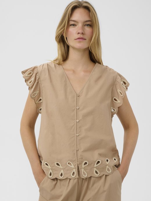 Damen Kurzarm-Bluse  - Amara