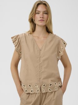Damen Kurzarm-Bluse  - Amara