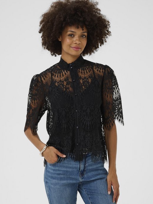 Damen Kurzarm-Bluse CUokram
