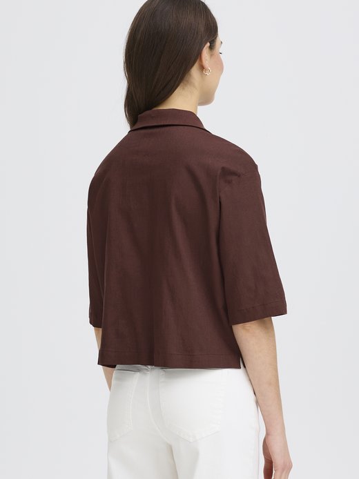Damen Kurzarm-Bluse FRVATEL