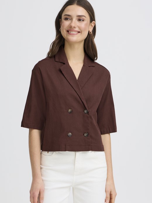 Damen Kurzarm-Bluse FRVATEL