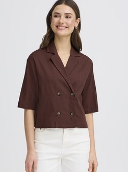 Damen Kurzarm-Bluse FRVATEL