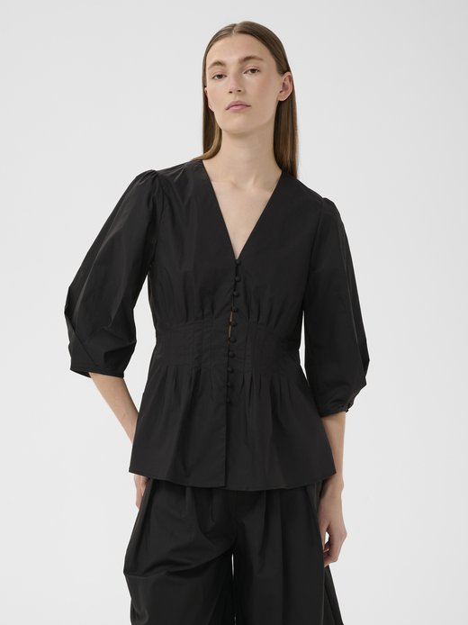 Damen Kurzarm-Bluse HAZEIW