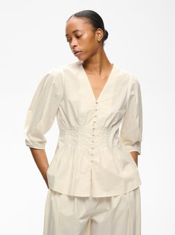 Damen Kurzarm-Bluse HAZEIW