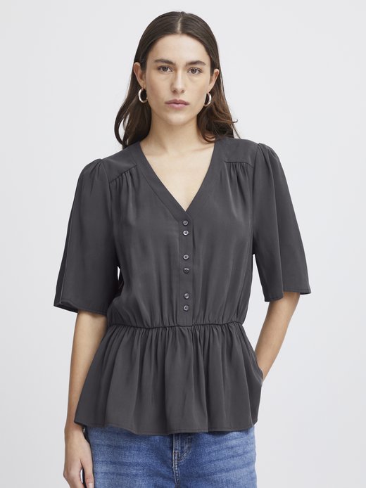 Damen Kurzarm-Bluse IHCINOMA