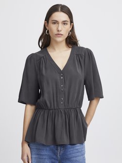 Damen Kurzarm-Bluse IHCINOMA