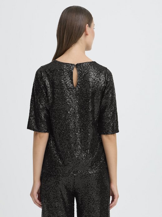 Damen Kurzarm-Bluse IHFAUCA