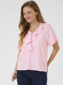 Damen Kurzarm-Bluse KAmariana