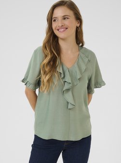 Damen Kurzarm-Bluse KAmariana