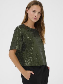 Damen Kurzarm-Bluse KAmiranda