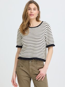 Damen Kurzarm-Bluse PZCENTA