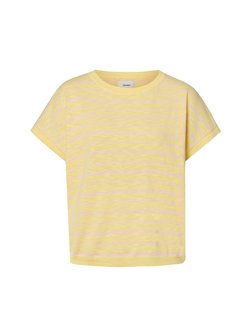 Damen Kurzarm-Pullover mit Leinen-Anteil - NUKiki