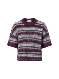 Damen Kurzarm-Pullover mit Woll- und Alpaka-Anteil - MSCHLycie