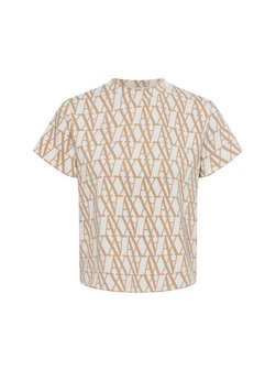 Artikelbild Damen Kurzarm-Pullover von Armani Exchange in ecru beige gemustert
