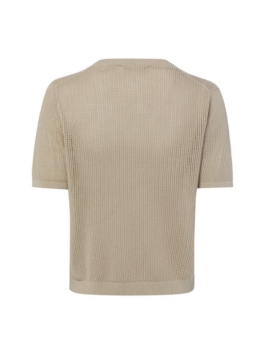 Damen Kurzarm-Strickpullover mit Leinen-Anteil