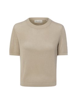 Damen Kurzarm-Strickpullover mit Leinen-Anteil
