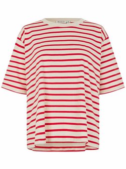 Artikelbild Damen Kurzarm T-shirt von Masai in rot gestreift