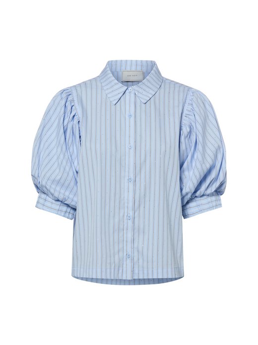 Damen Kurzarmbluse - Etta Stripe Stone