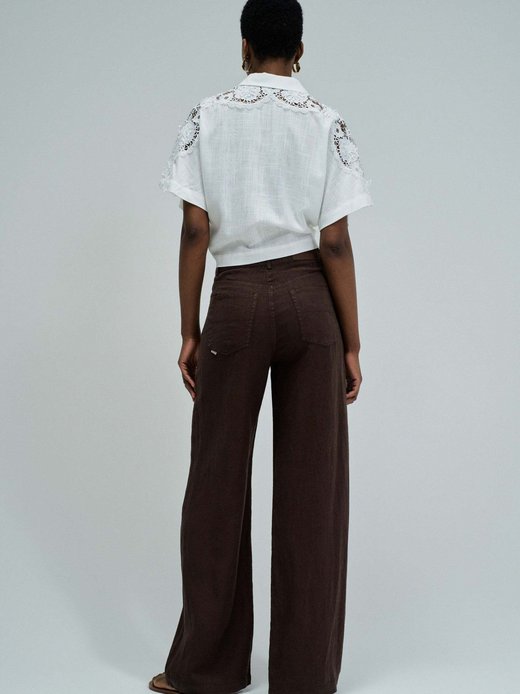 Damen Kurzarmbluse - Front Knot Short Sleeve