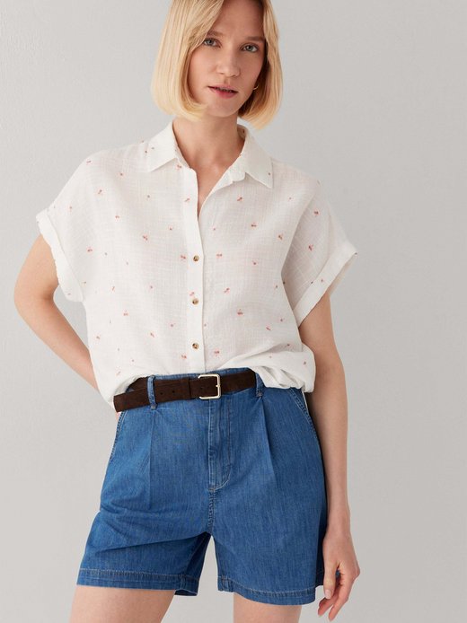 Damen Kurzarmbluse - Short Sleeve Woven