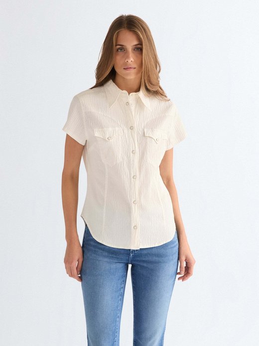Damen Kurzarmhemd - Shortsleeve Stylized Western