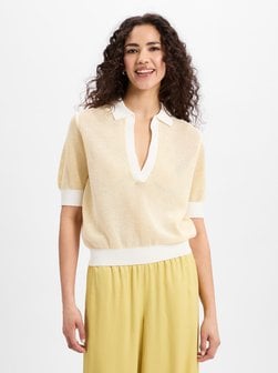 Artikelbild Damen Kurzarmpullover - Dylai von Drykorn in gelb weiß uni