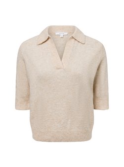 Artikelbild Damen Kurzarmpullover - Pinna mit Wollanteil von Opus in beige uni