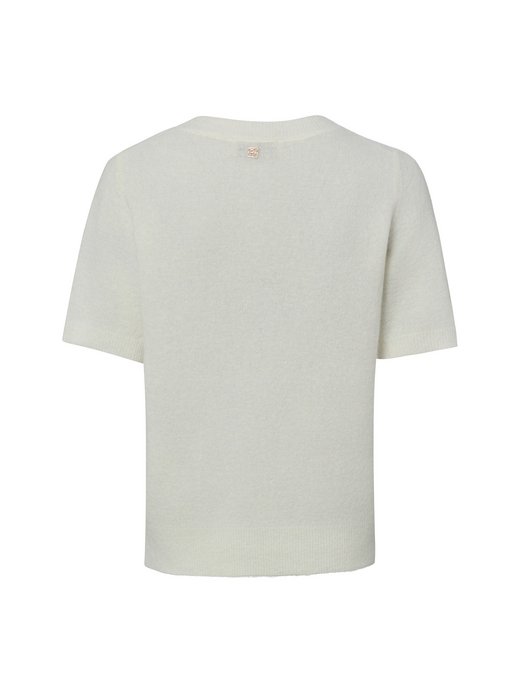 Damen Kurzarmpullover mit Woll-, Mohair- und Alpaka-Anteil - MMMape