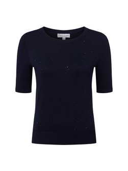 Artikelbild Damen Kurzarmpullover von Marie Lund in marine uni