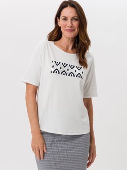 Artikelbild Damen Kurzarmshirt von Frank Walder in weiß bedruckt
