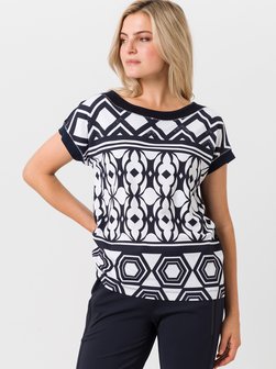 Artikelbild Damen Kurzarmshirt von TUZZI in weiß gemustert