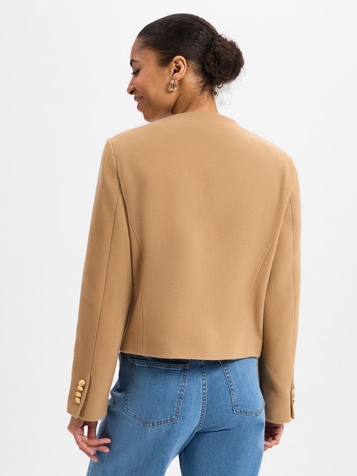 Damen Kurzblazer mit Wollanteil