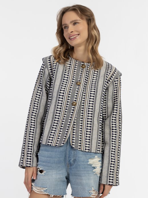 Damen Kurze Blazerjacke