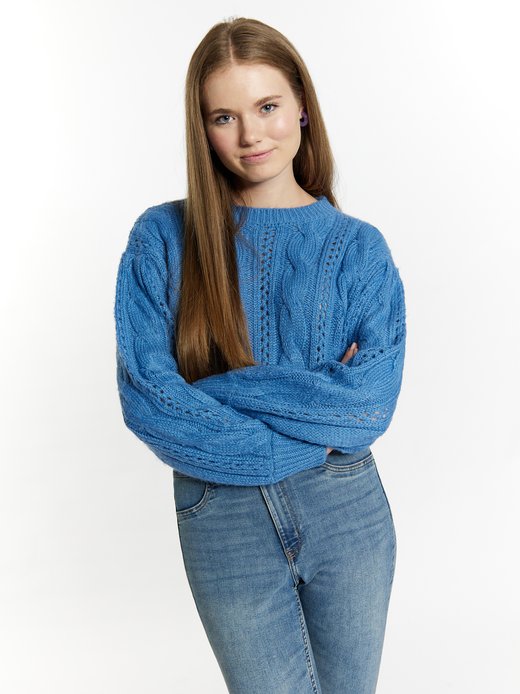 Damen Kurzer Strickpullover