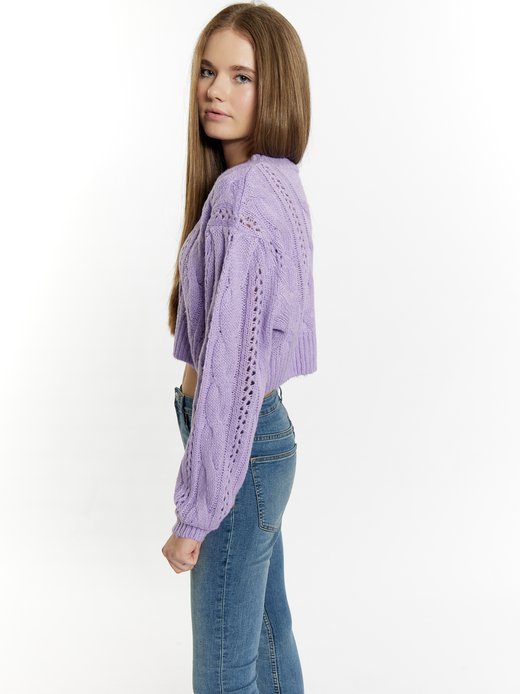 Damen Kurzer Strickpullover