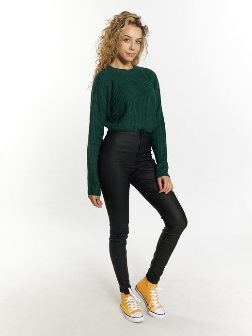 Damen Kurzer Strickpullover