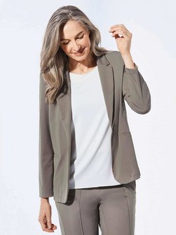 Damen Kurzgröße: Blazer mit Reverskragen, Paspeltaschen