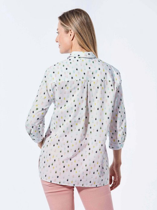 Damen Kurzgröße: Bluse mit Hemdkragen