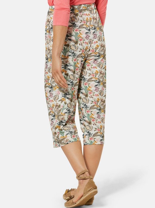 Damen Kurzgröße: Druckhose Louisa mit weichem Fall