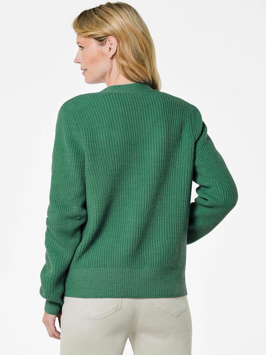 Damen Kurzgröße: Elegante Strickjacke mit V-Ausschnitt