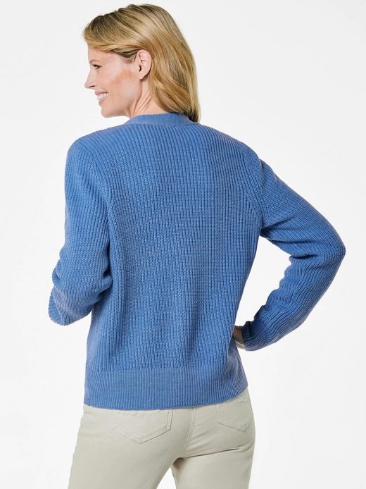 Damen Kurzgröße: Elegante Strickjacke mit V-Ausschnitt