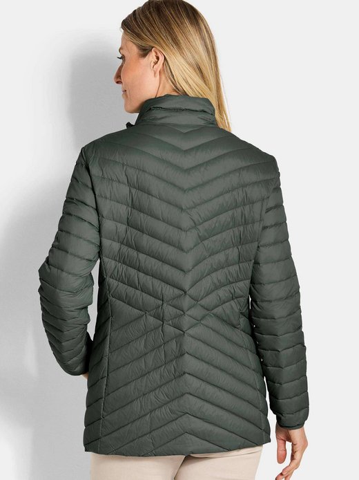 Damen Kurzgröße: Herbstjacke mit Daunen, Stehkragen