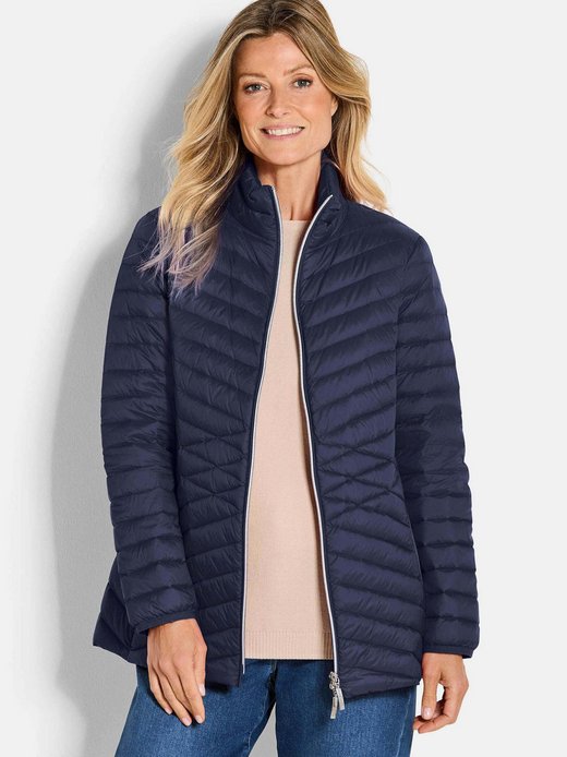 Damen Kurzgröße: Herbstjacke mit Daunen, Stehkragen